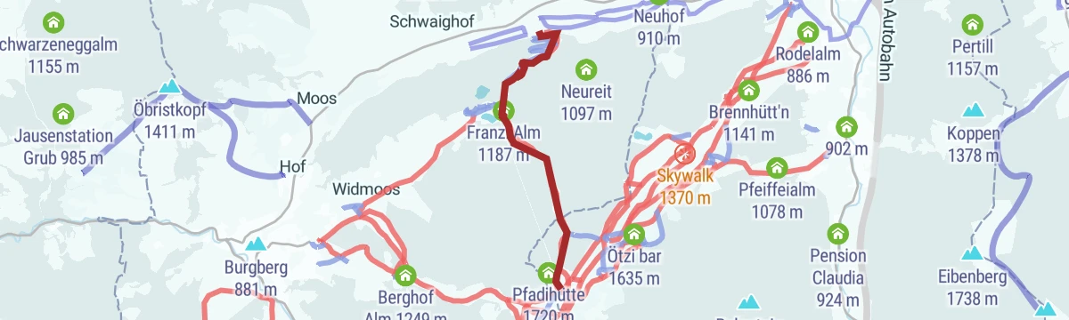 Route map: Rote 8er Skitour | Wagrain - Snow Space Salzburg